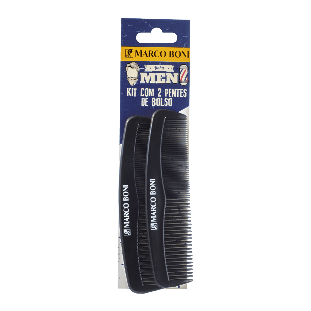 Pack of 2 Men's Smooth Combs