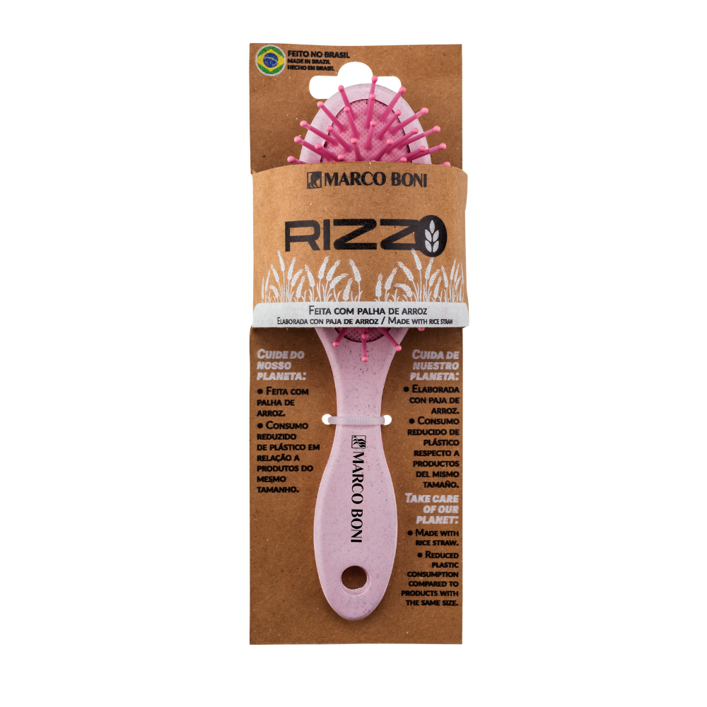 Rice Fiber Oval Hair Brush