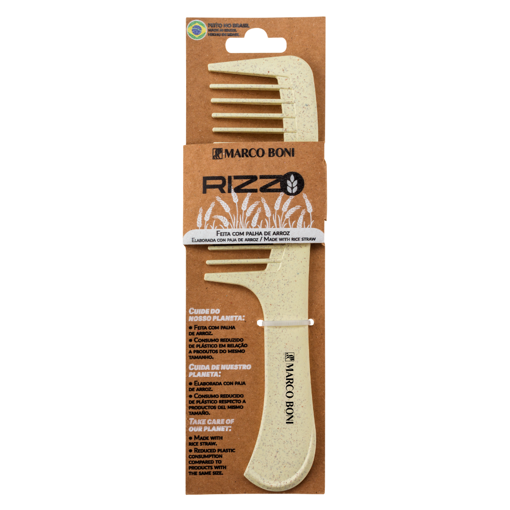 Rice Fiber Wide-Tooth Comb