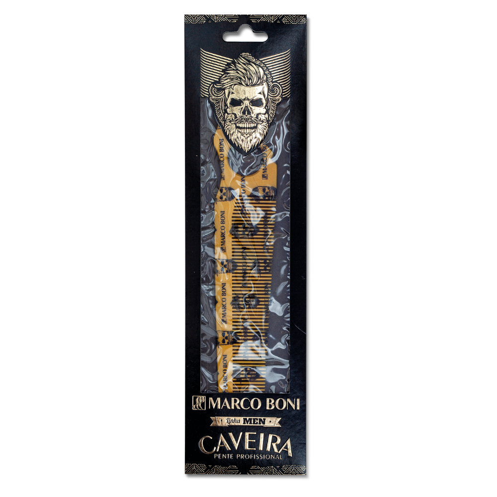 Men Line Skull Fine-Tooth Comb
