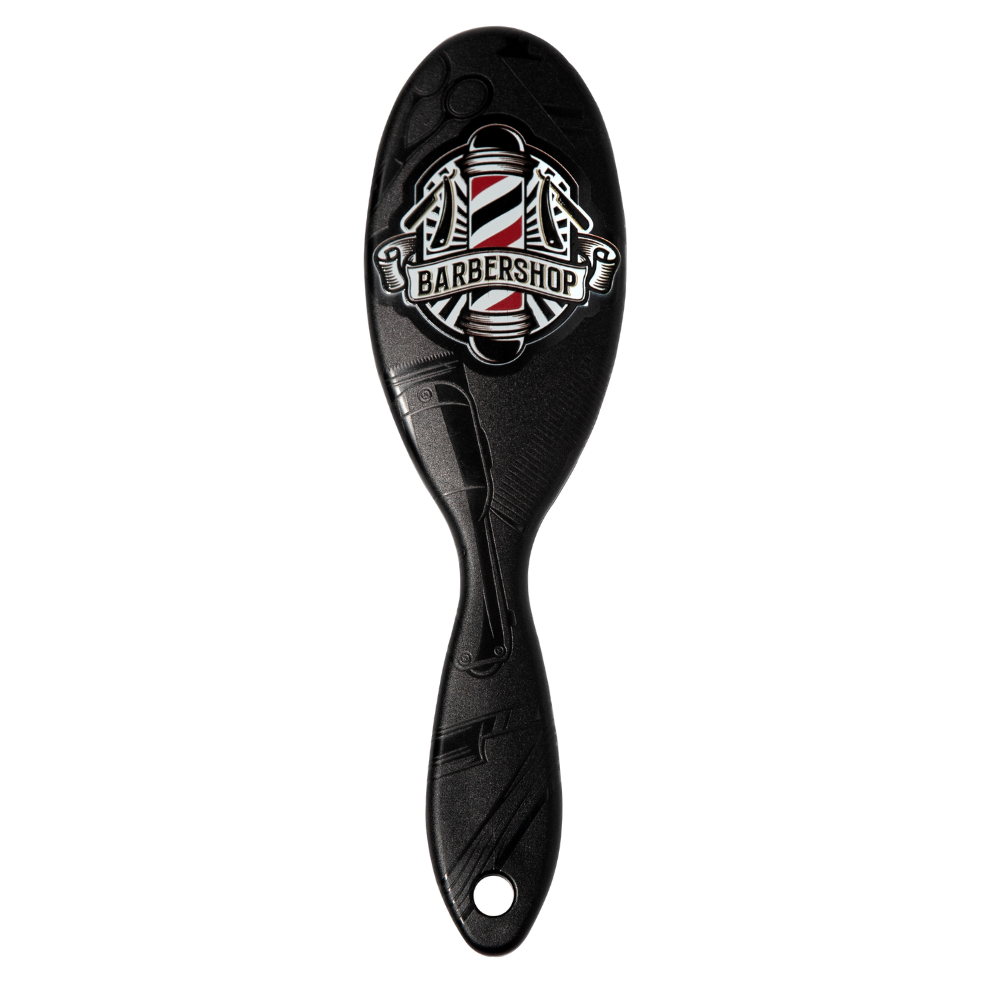 Men Line Skull Oval Hair Brush - Assorted Colors