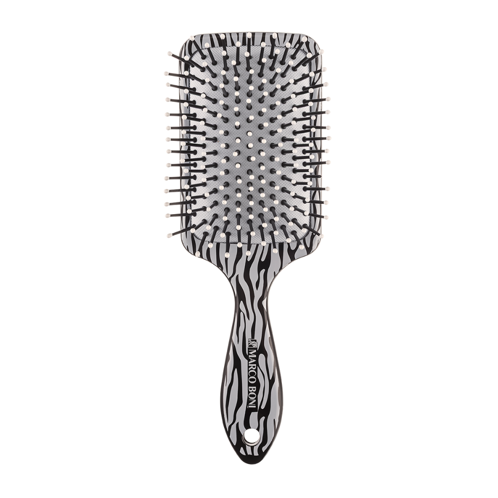 Animal Print Cushioned Paddle Hair Brush