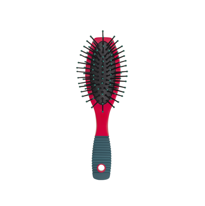 Small Cushioned Hair Brush with Rounded Body