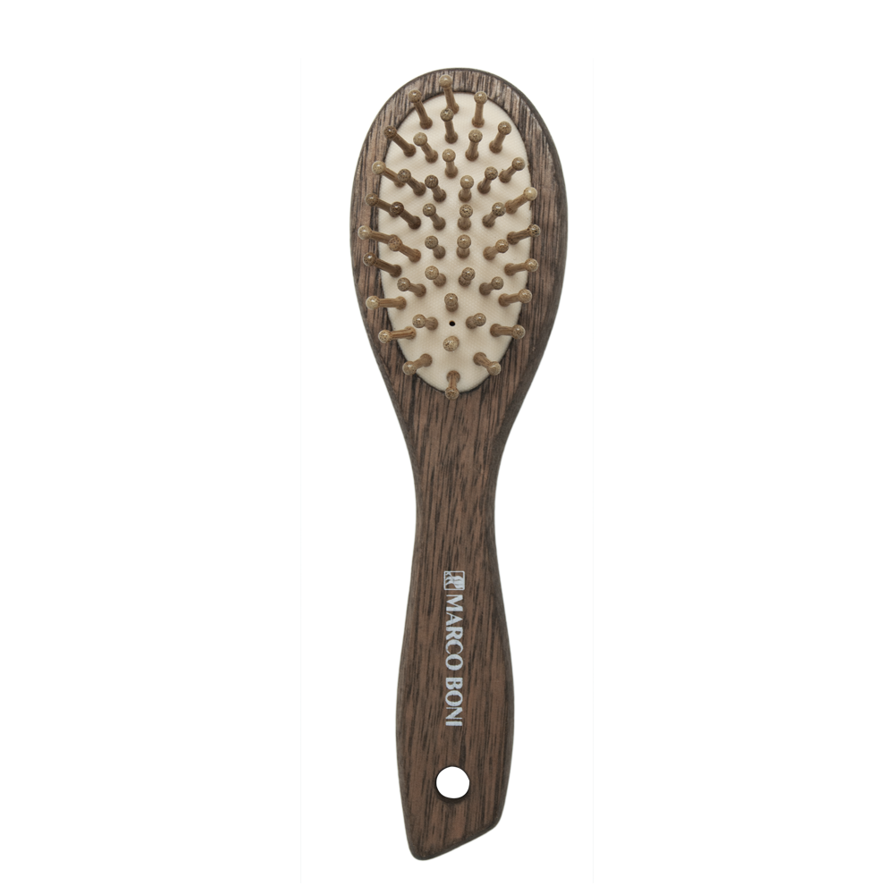 WLINE Wooden Oval Hair Brush for Handbag