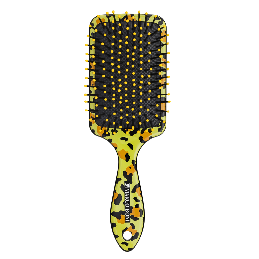 Animal Print Cushioned Paddle Hair Brush