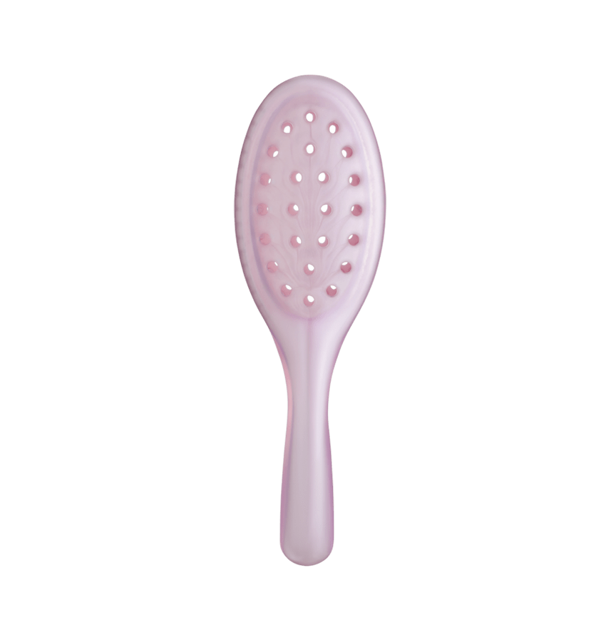 Vented Transparent Pearlescent Cushioned Oval Hair Brush