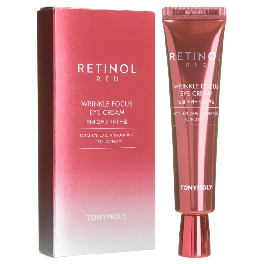 TONYMOLY Red Retinol Wrinkle Focus Eye Cream – krem sysh me retinol për reduktimin e rrudhave nga Bassko.
