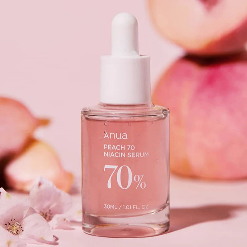 Serum Anua Peach 70 Niacin nga BASSKO – ndriçon lëkurën, redukton njollat dhe i jep shkëlqim natyral.