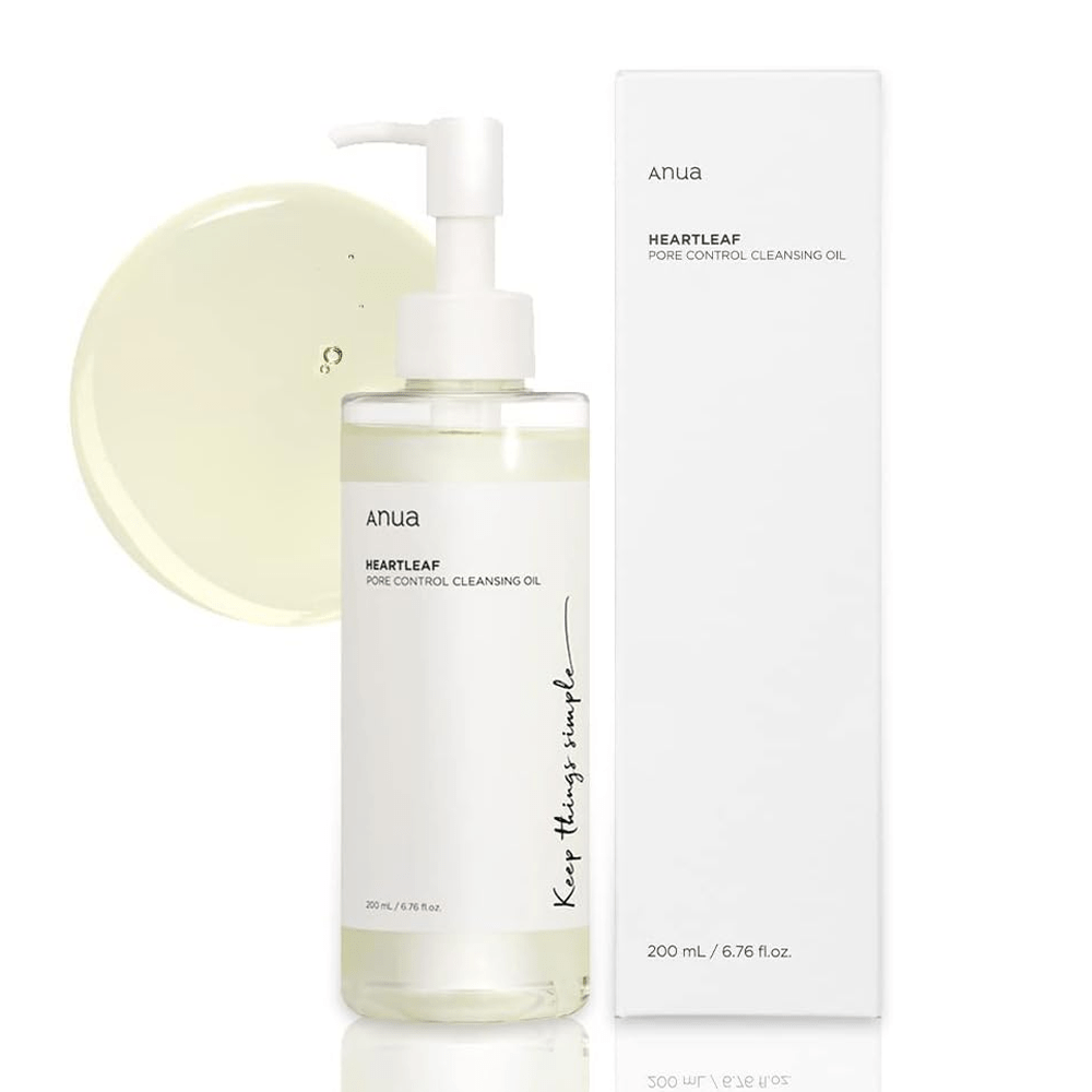 Vaj pastrues Anua Heartleaf Pore Control nga BASSKO – heq butësisht papastërtitë, kontrollon poret dhe qetëson lëkurën e ndjeshme.