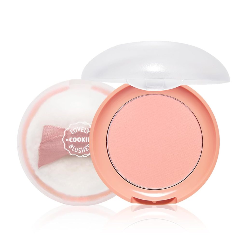 Etude Lovely Cookie Blusher OR201 Apricot Pea nga BASSKO për faqe me nuancë të lehtë dhe të freskët