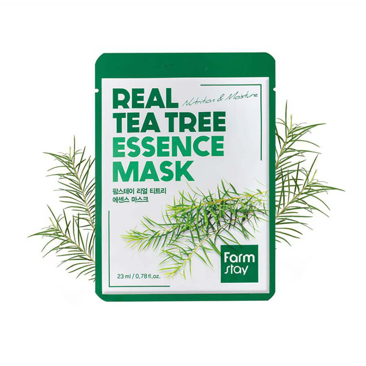 Maskë fytyre Farmstay Real Tea Tree Essence nga BASSKO – qetëson, pastron dhe ndihmon në reduktimin e papërsosmërive të lëkurës.