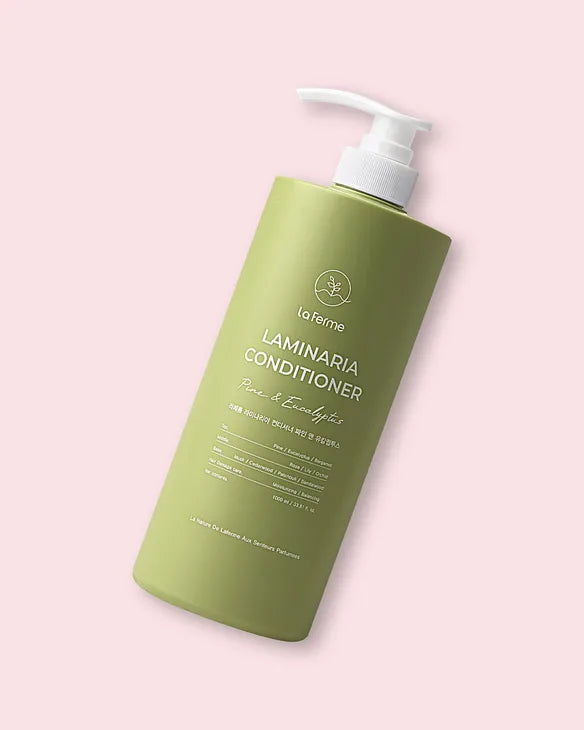 LaFerme Laminaria Conditioner 1000ml (Pear & Freesia, White Musk, Pine & Eucalyptus) – balsam flokësh rigjenerues me aroma natyrale për butësi dhe shkëlqim nga Bassko.