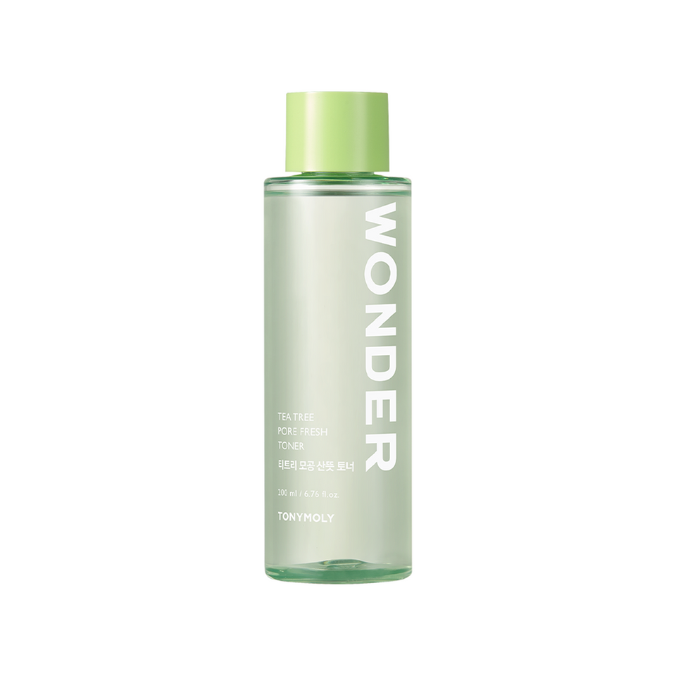 TONYMOLY Wonder Tea Tree Pore Fresh Toner 200ml – tonik freskues me tea tree për pore të pastra dhe lëkurë të ekuilibruar nga Bassko.