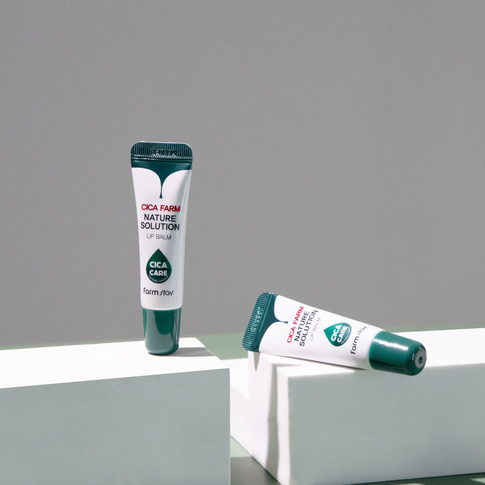 Farmstay Cica Farm Nature Solution Lip Balm – balsam buzësh qetësues dhe hidratues me centella nga Bassko.