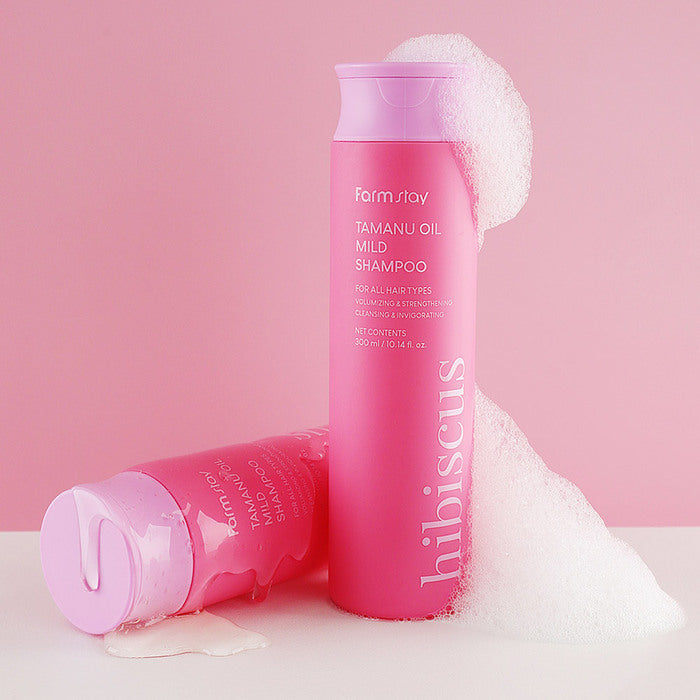 Farmstay Tamanu Oil Mild Shampoo Avocado & Hibiscus – shampo e butë ushqyese me vaj tamanu, avokado dhe hibiskus për flokë të shëndetshëm nga Bassko.