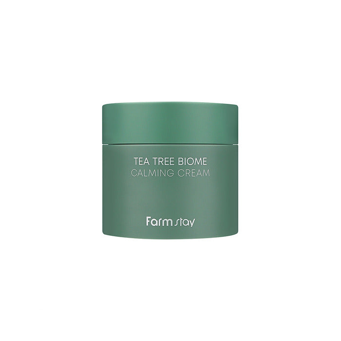 Farmstay Tea Tree Biome Calming Cream – krem qetësues dhe balancues me tea tree për lëkurë të ndjeshme nga Bassko.