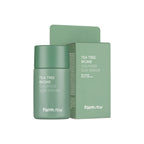 Farmstay Tea Tree Biome Calming Sun Serum – serum dielli i lehtë dhe qetësues me tea tree për mbrojtje dhe freski të lëkurës nga Bassko.