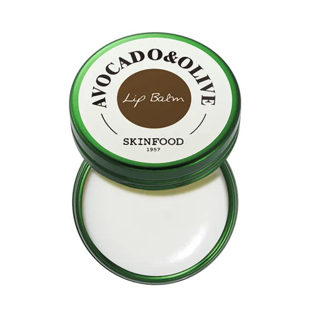 SKINFOOD Avocado & Olive Lip Balm – balsam buzësh ushqyes me avokado dhe ulli për hidratim natyral nga Bassko.